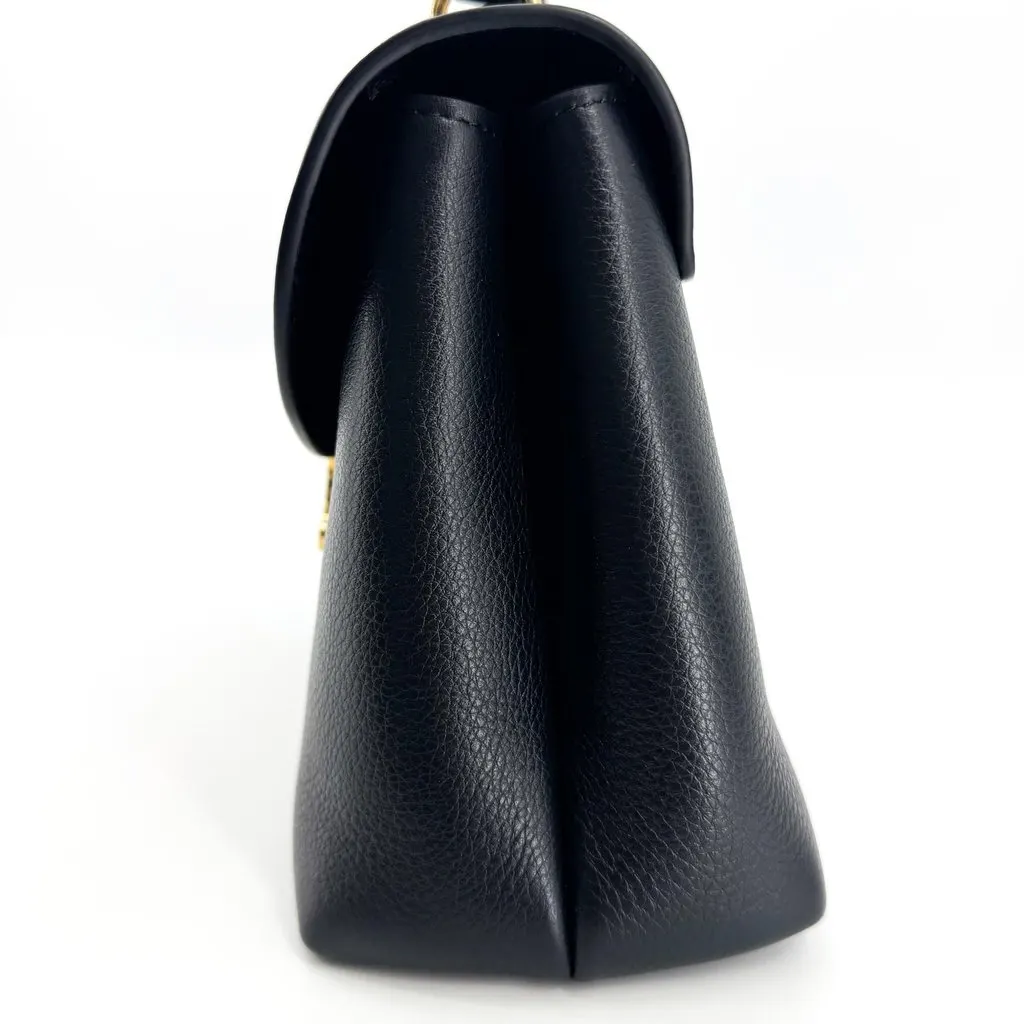 Celine Small Top Handle Triomphe Bag Black Black Leather Very good - Model View