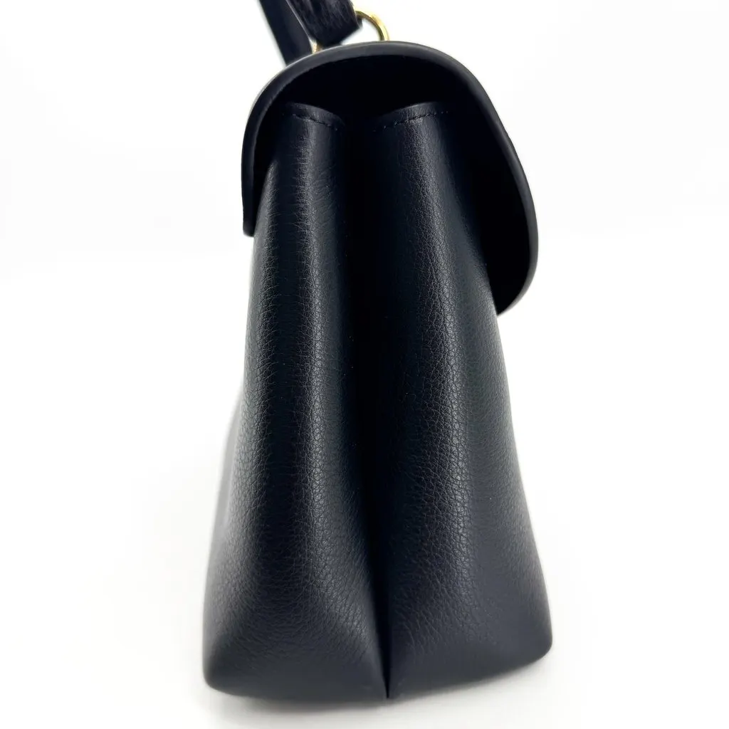 Celine Small Top Handle Triomphe Bag Black Black Leather Very good - Box View