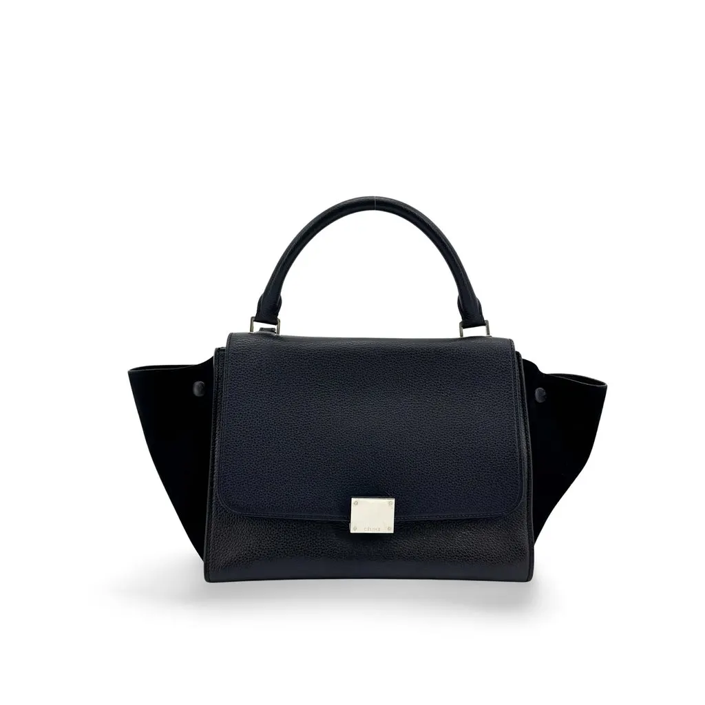 Celine Small Trapeze Handbag Black
