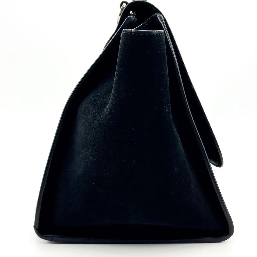 Celine Small Trapeze Handbag Black Black Leather Good - Box View