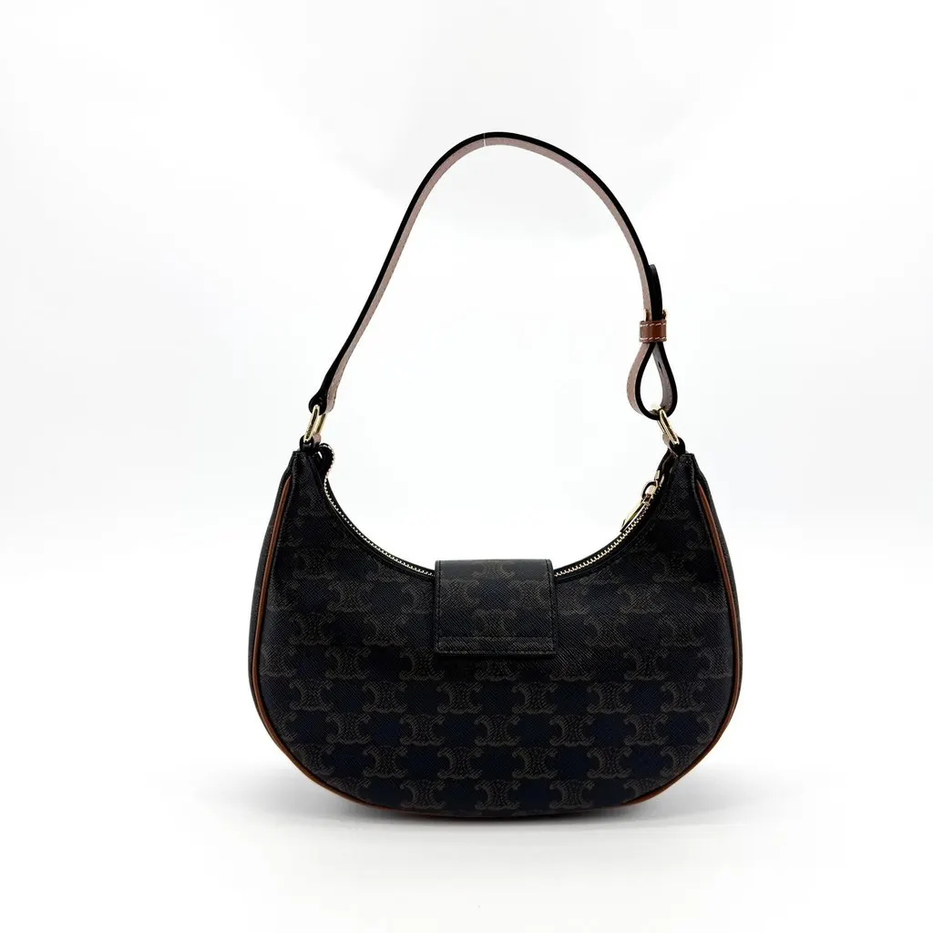 Celine Ava Triomphe Bag in Triomphe Canvas Black Black Canvas Very good - Inside View