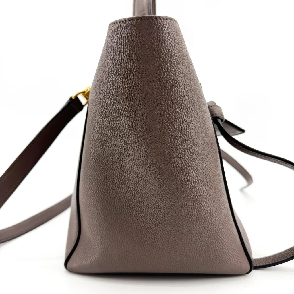 Celine Micro Belt Bag Souris Grained Calfskin Brown Leather Good - Model View