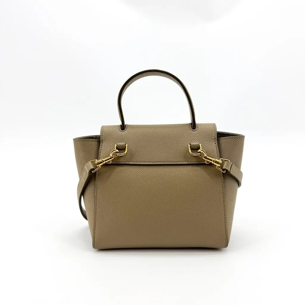 Celine Pico Belt Bag in Grained Calfskin Light Taupe Beige Leather Very good - Inside View
