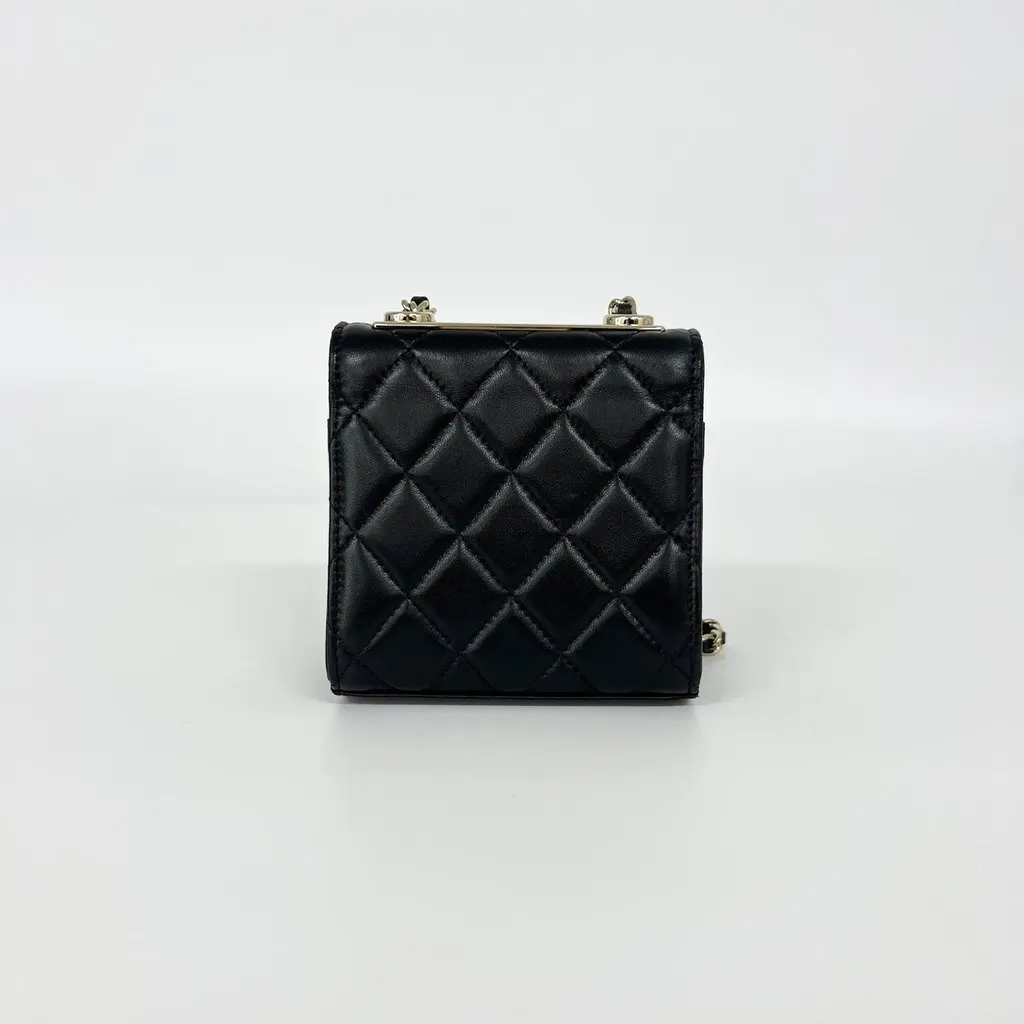 Chanel Trendy CC Mini Lamb Skin Black Leather Very good - Inside View