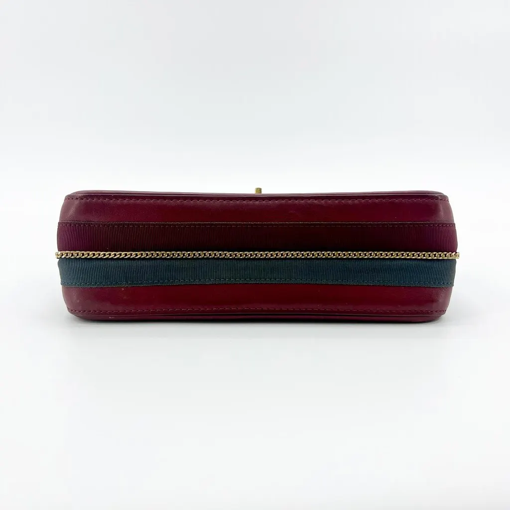 Chanel 2.55 Reissue Flap Bag 225 Burgundy Gold Hardware MultiColor Leather Good - Box View