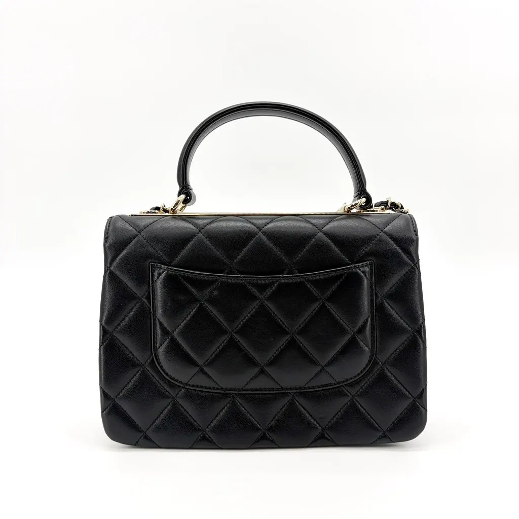 Chanel Trendy CC Small Top Handle Bag Gold Hardware Black Built-in Chip MultiColor Leather Very good - Inside View