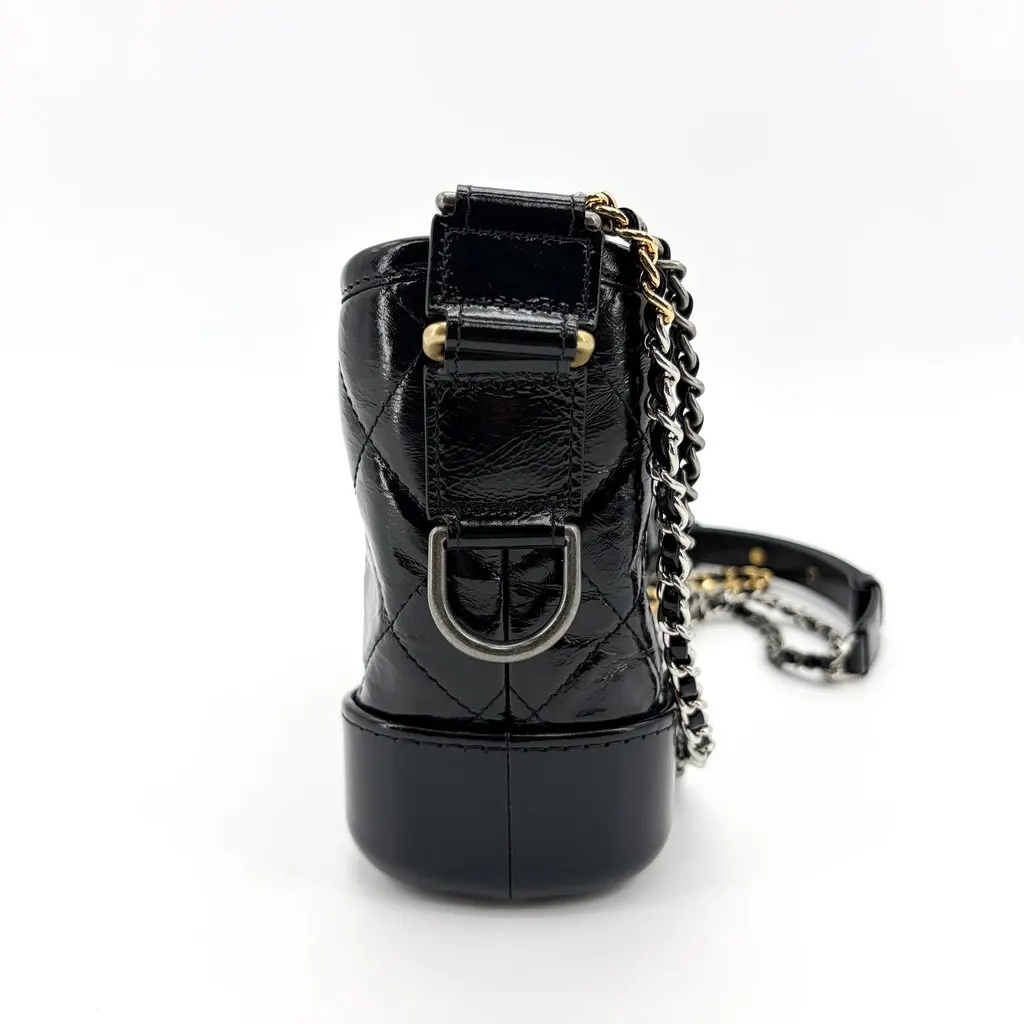 Chanel Small Gabriel Hobo Bag Black Black Leather Very good - Box View