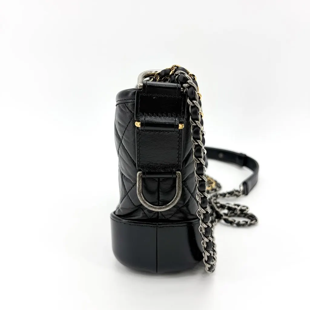 Chanel Gabriel Small Hobo Bag Black Black Leather Very good - Box View