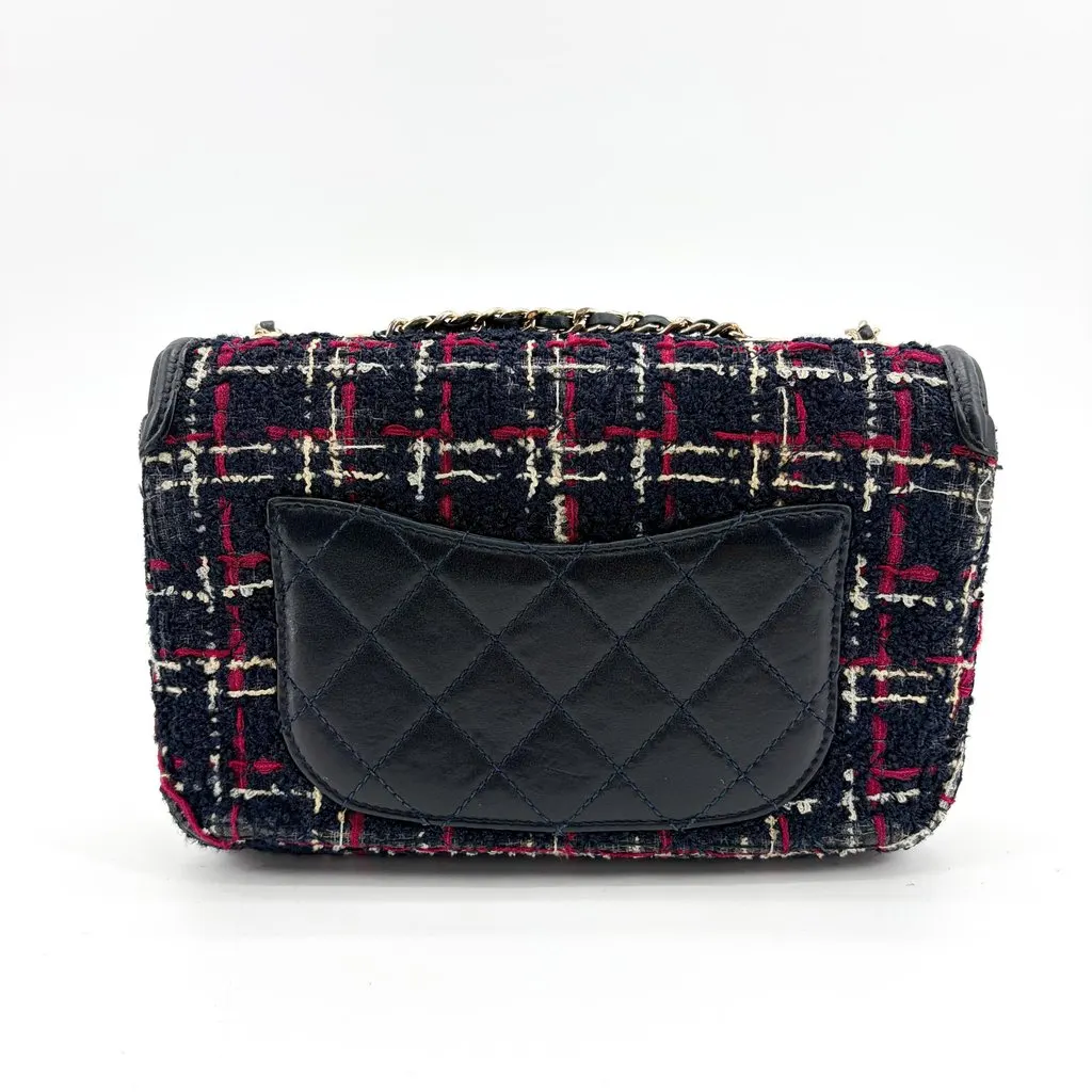 Chanel CC Filigrigue Tweed Flap Bag Medium Black Red Black Tweed Very good - Inside View