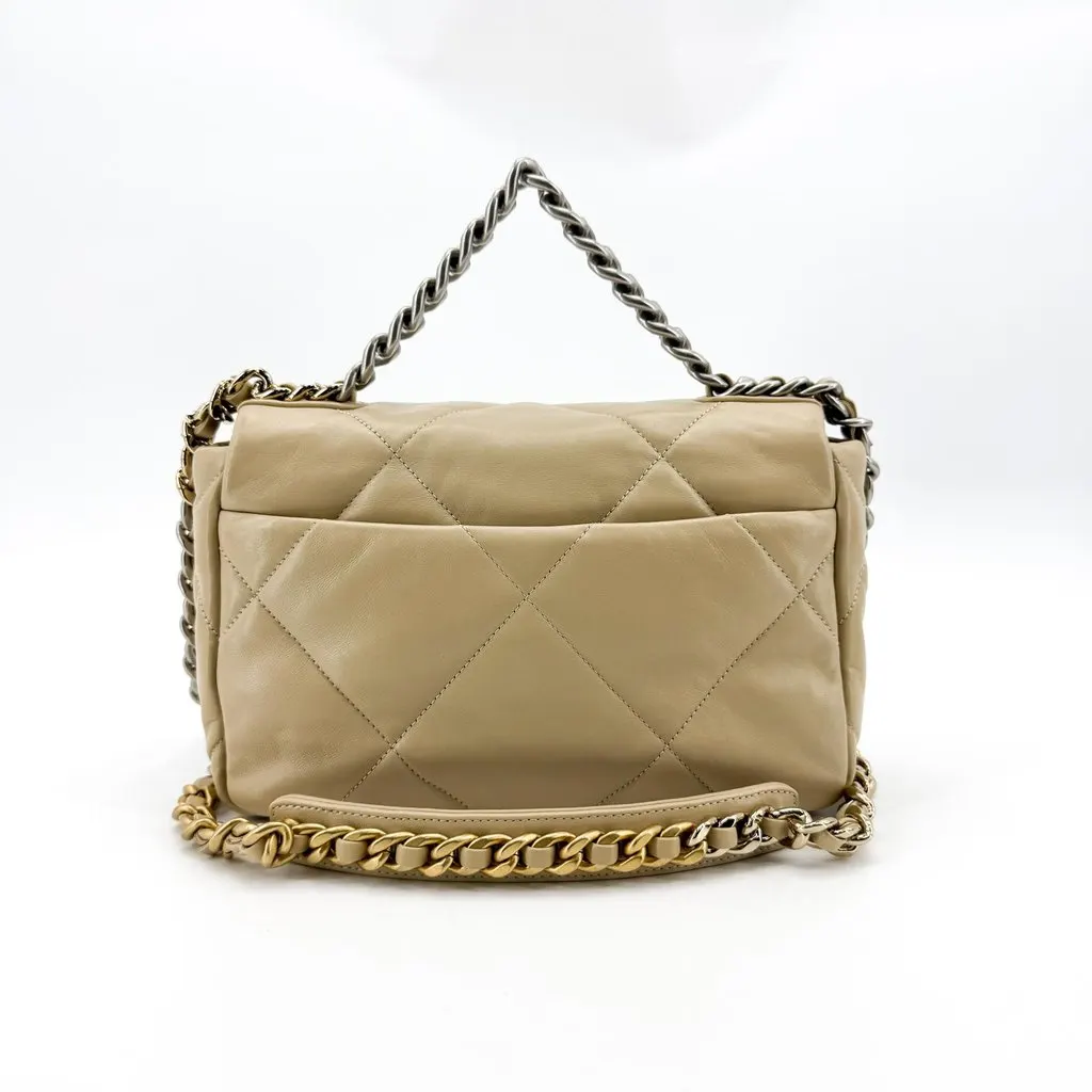 Chanel 19 Flap Bag Small Beige Beige Leather Very good - Inside View