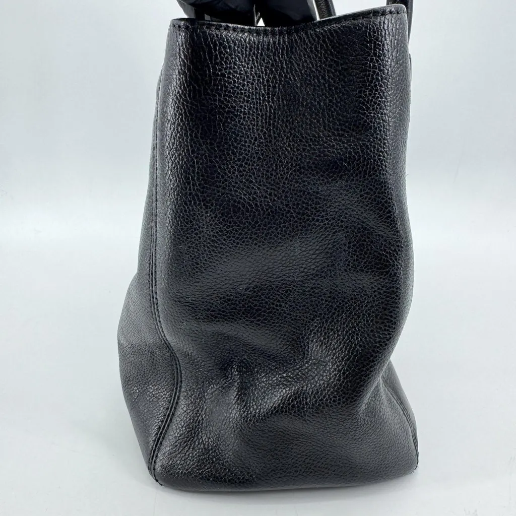 Chanel Calfskin Cerf Executive Tote Bag in Black Black Leather Good - Model View