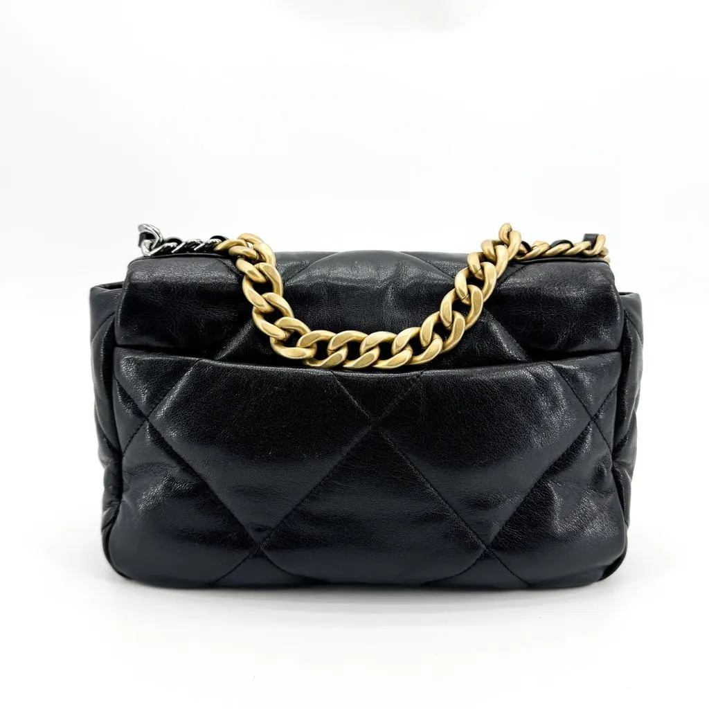 Chanel 19 Flap Bag Small Black Black Leather Very good - Inside View