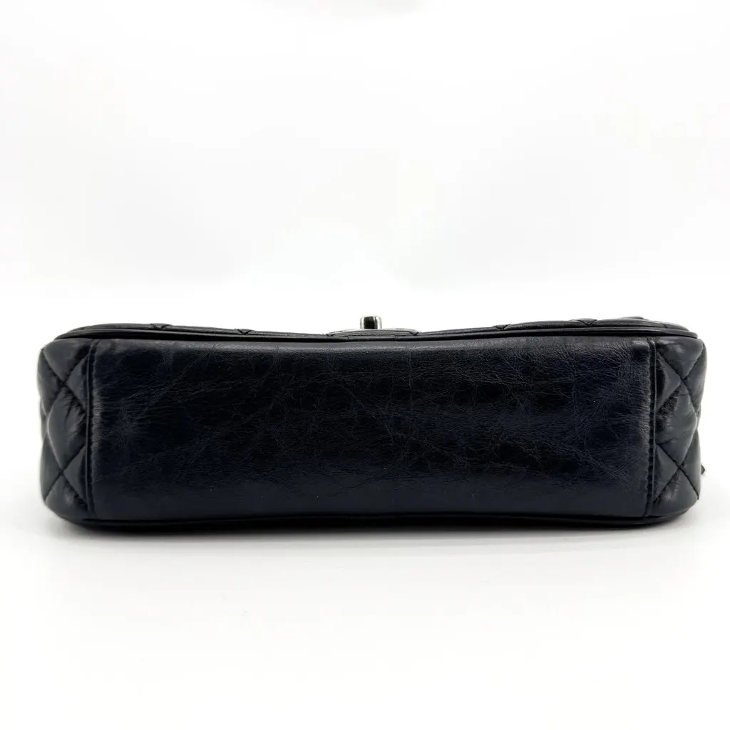 Chanel 31 Rue Cambon Flap Bag Aged Calfskin Silver Black Black Leather Good - Box View