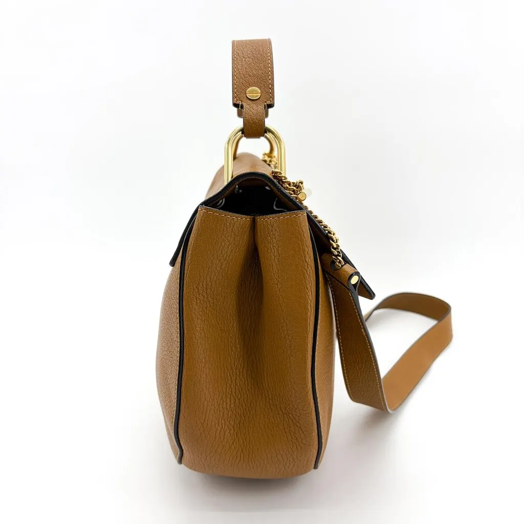 Chloé Drew Bijou Shoulder Bag Medium Brown Brown Leather Very good - Model View