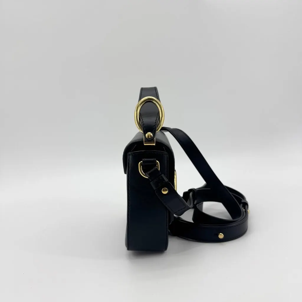 Chloé C Mini Shoulder Bag Black Black Leather Good - Model View