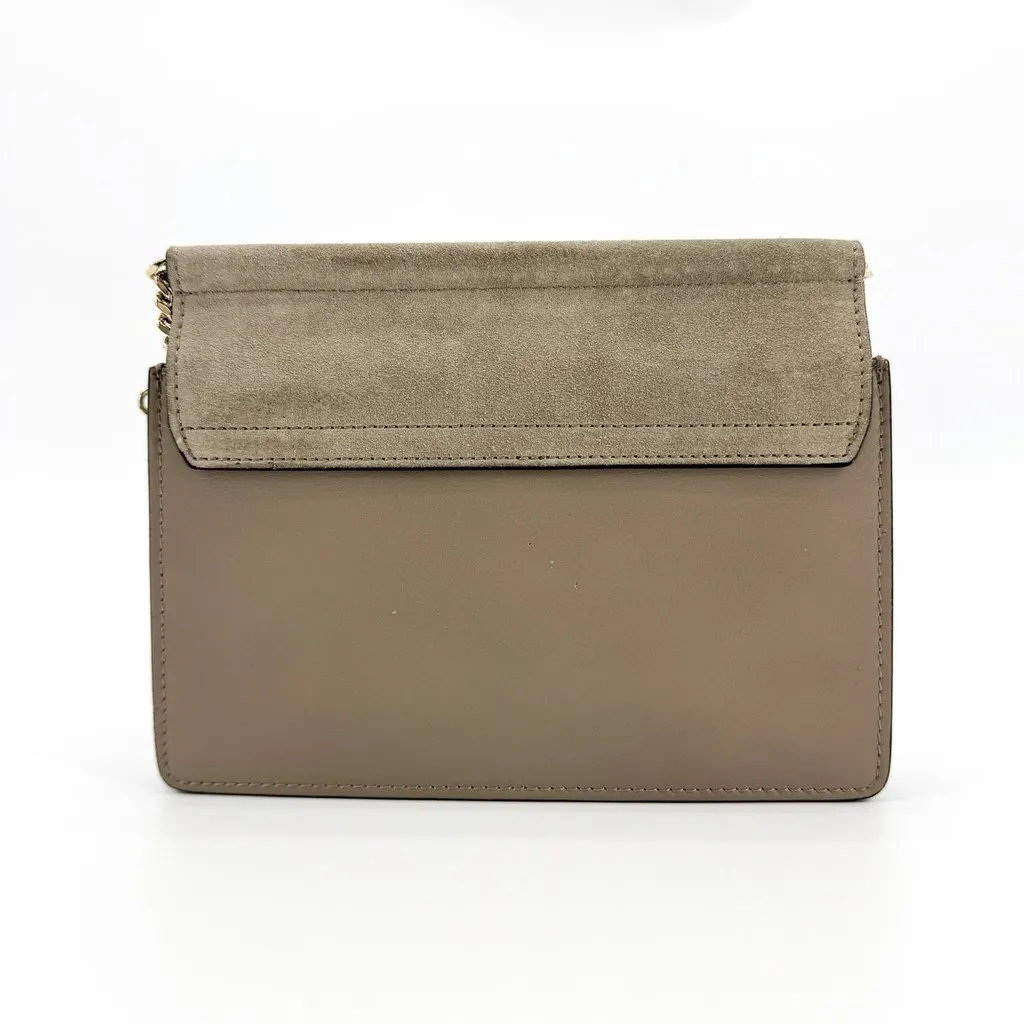 Chloé Chloe Small Faye Shoulder Bag Motty Grey Beige Leather Very good - Inside View