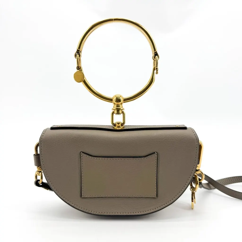 Chloé Chloe Nile Small Bracelet Bag Motty Grey Gold Leather Very good - Inside View