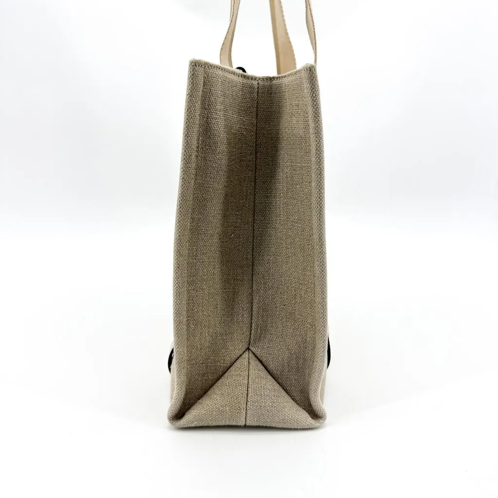 Chloé Chloe Small Woody Tote Bag Beige Beige Canvas Good - Box View