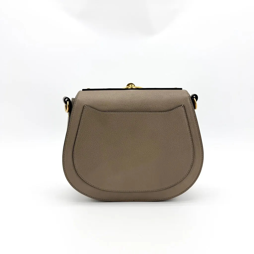 Chloé Chloe Small Nile Bracelet Bag Motive Grey Gold Leather Good - Inside View