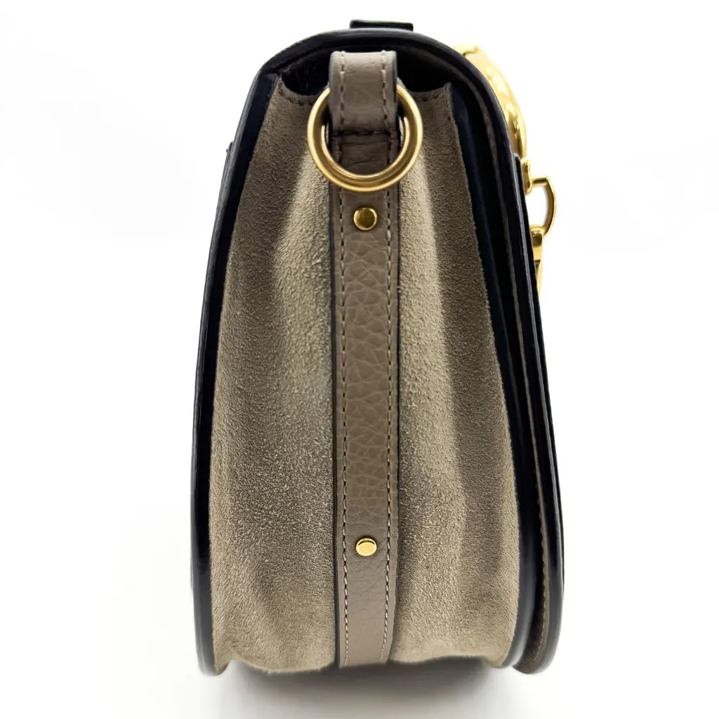 Chloé Chloe Small Nile Bracelet Bag Motive Grey Gold Leather Good - Box View