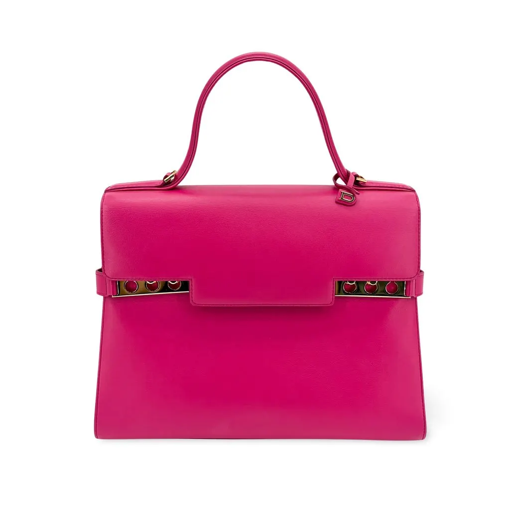 Delvaux Tompette Medium Peony Pink Gold Hardware Pink Leather Very good - Front View