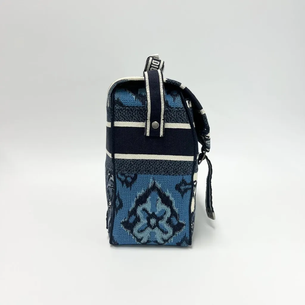 Dior Camp messenger bag Navy Jacquard Very good - Box View