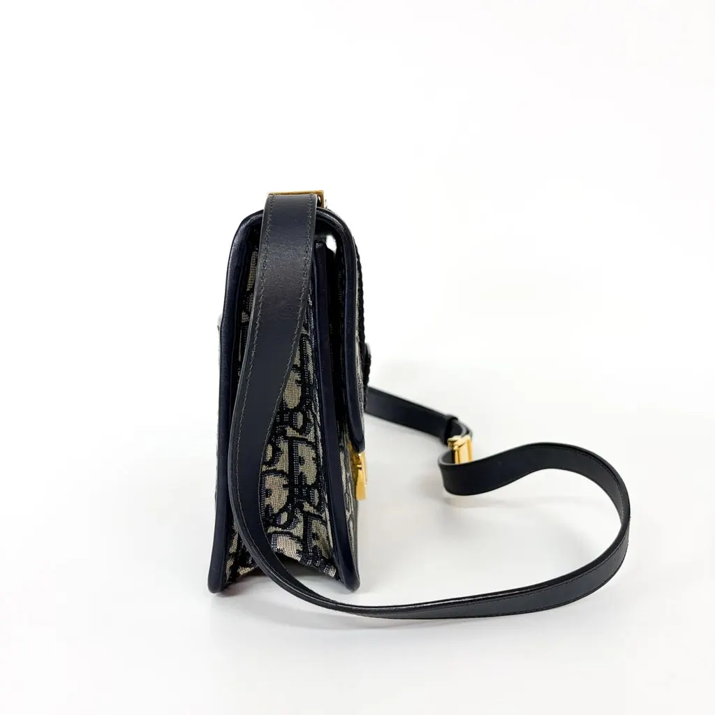 Dior 30 Montaigne Blue Oblique Jacquard Bag MultiColor Jacquard Very good - Box View