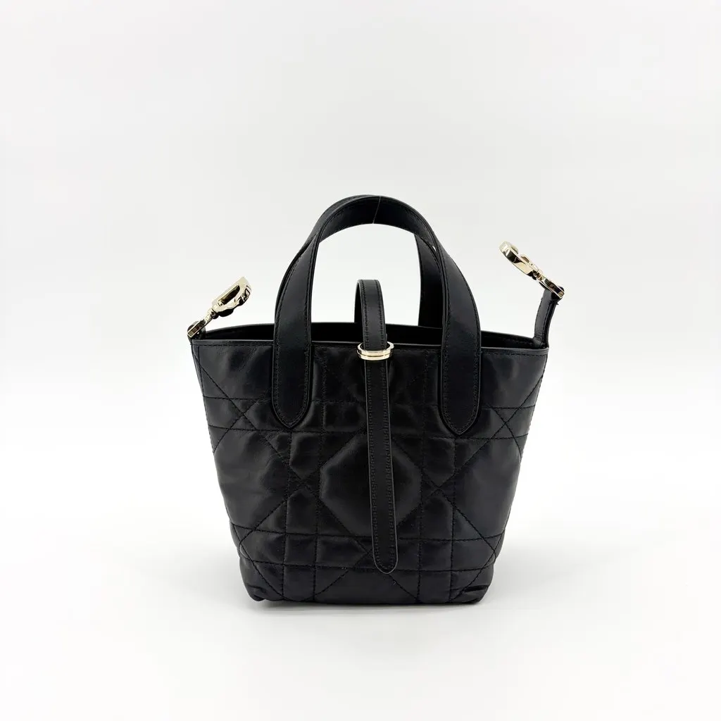 Dior Lady 95.22 Small Bag Black Gold Hardware MultiColor Leather Very good - Inside View