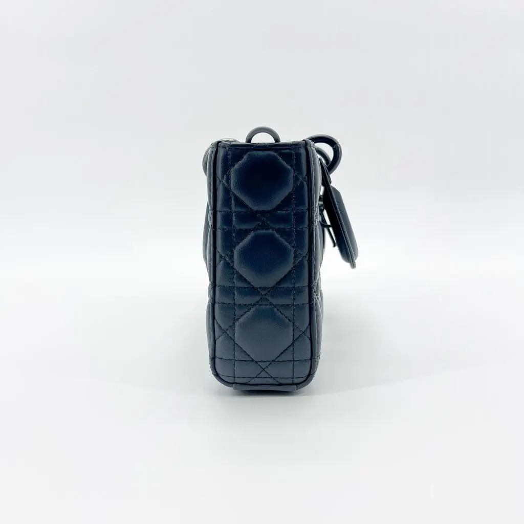 Dior Lady DeJoy Bag Medium Gradient Navy MultiColor Leather Very good - Model View