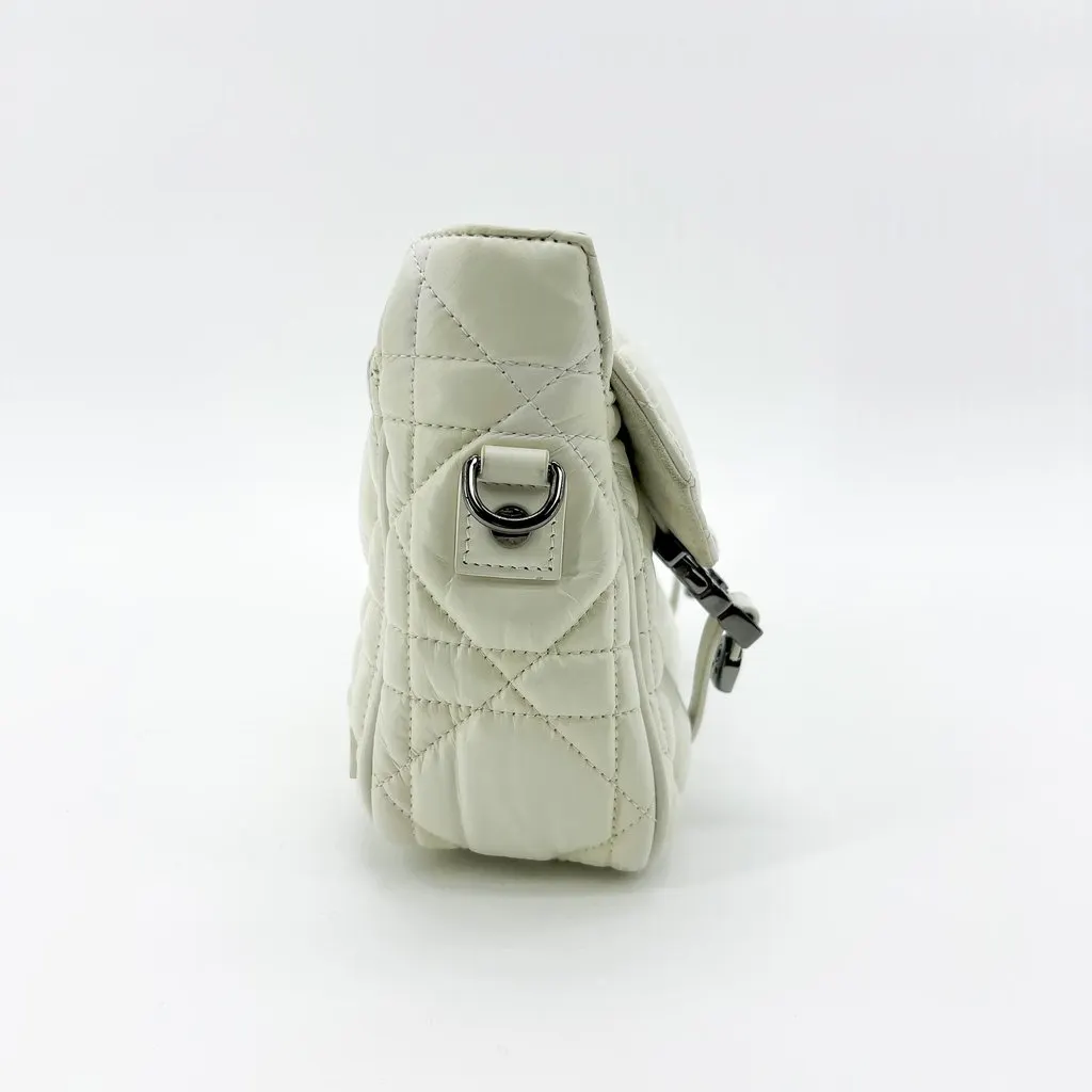 Dior Small Dior Camp Bag White Macro Cannage MultiColor Leather Good - Model View