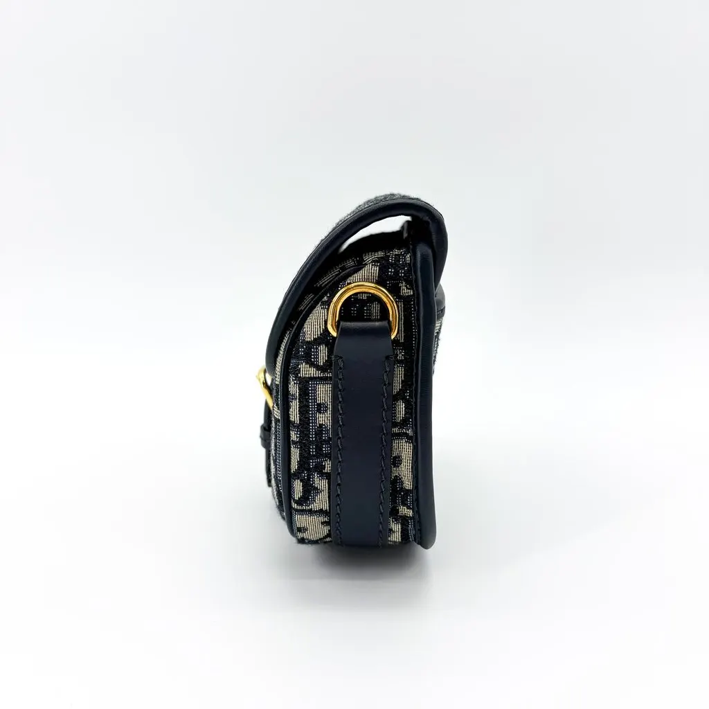 Dior Micro Barbie Bag Blue Oblique MultiColor Jacquard Very good - Model View