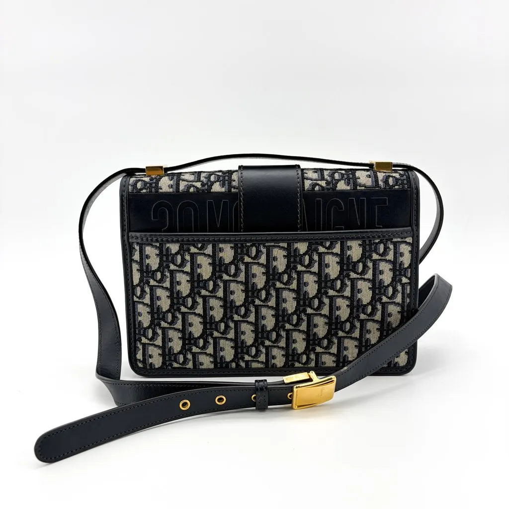 Dior 30 Montaigne Bag Blue Oblique Jacquard MultiColor Jacquard Very good - Inside View