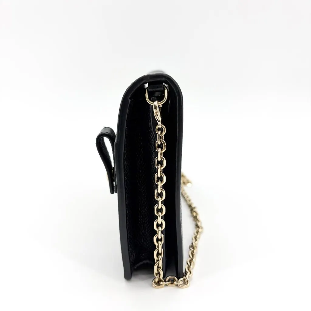 Dior 30 Montaigne 2-in-1 Pouch Black Grain Calfskin Black Leather Very good - Model View