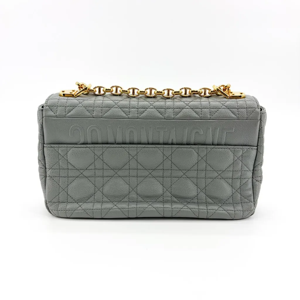 Dior Medium Dior Caro Bag Cloud Blue Gold Hardware MultiColor Leather Very good - Inside View