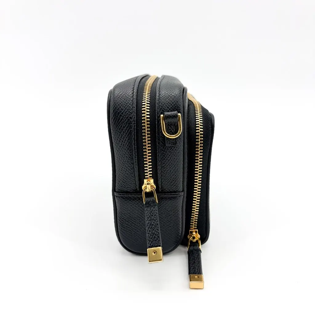 Dior 30 Montaigne 2-in-1 Pouch Black Grain Calfskin Black Leather Very good - Box View