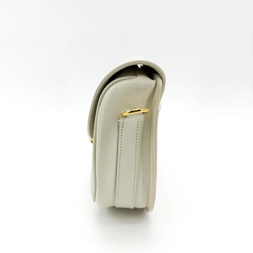 Dior Medium Bobby Bag Latte Box Calfskin Gold Hardware White Leather Very good - Model View