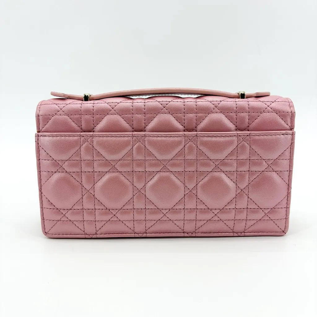 Dior Miss Dior Top Handle Pouch Pink Cannage Lambskin Pink Leather Very good - Inside View
