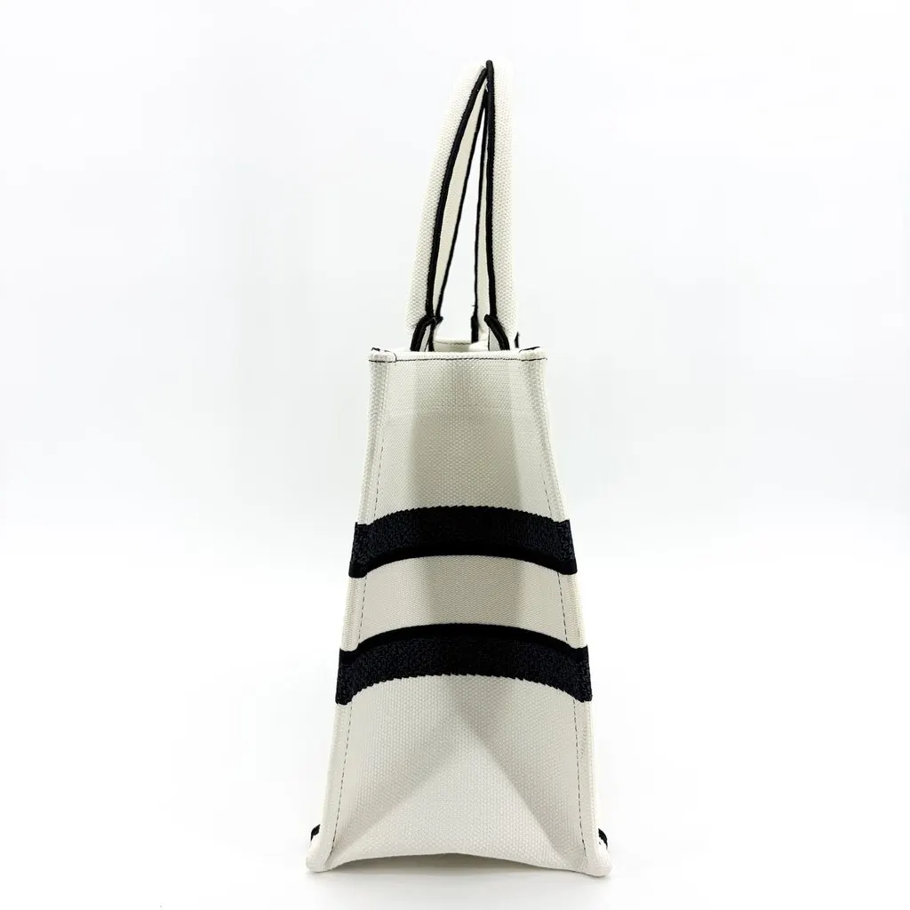 Dior Medium Book Tote Miss Dior White Black Black Canvas Very good - Inside View