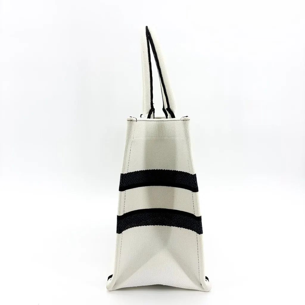Dior Medium Book Tote Miss Dior White Black Black Canvas Very good - Model View