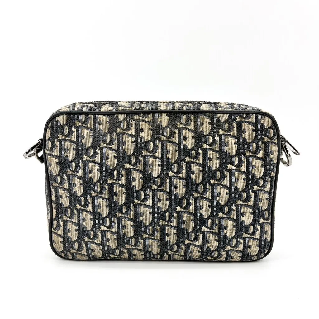 Dior Saddle Messenger Bag Beige Black Oblique Jacquard Beige Jacquard Good - Inside View