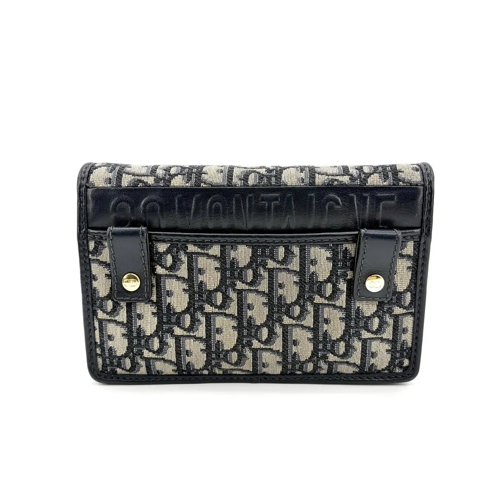 Dior 30 Montaigne Two-in-One Pouch Blue Dior Oblique Jacquard Beige Jacquard Very good - Inside View