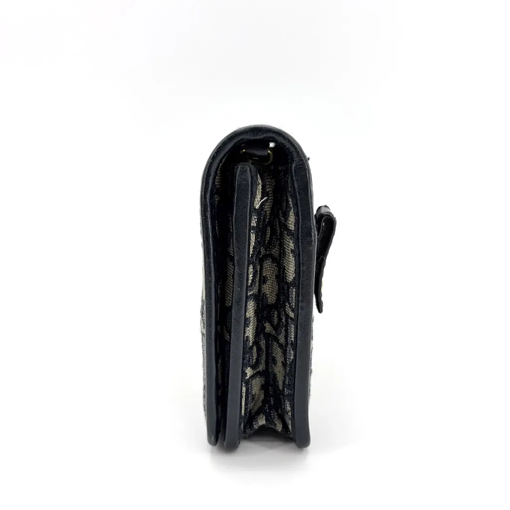 Dior 30 Montaigne Two-in-One Pouch Blue Dior Oblique Jacquard Beige Jacquard Very good - Model View
