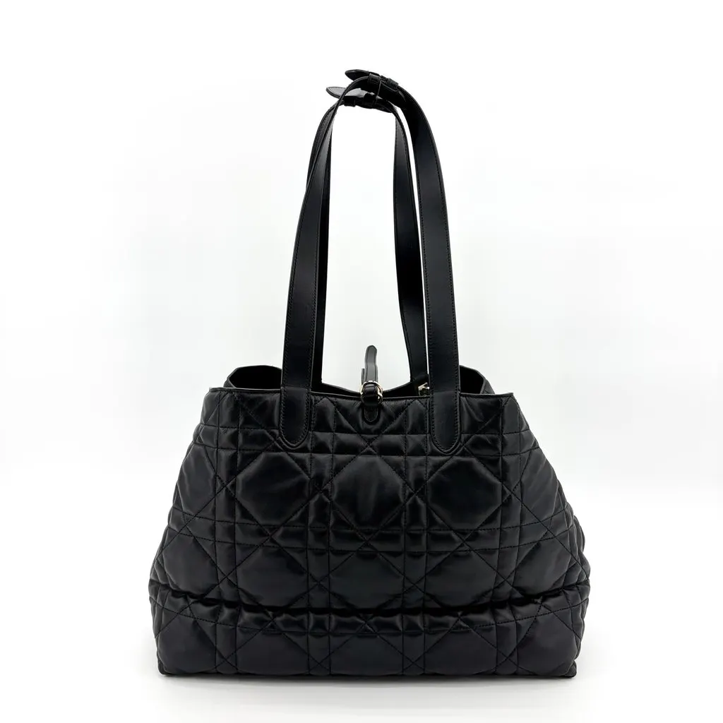 Dior Toujours Large Soft Shopper Bag Black Gold Hardware Black Leather Very good - Inside View