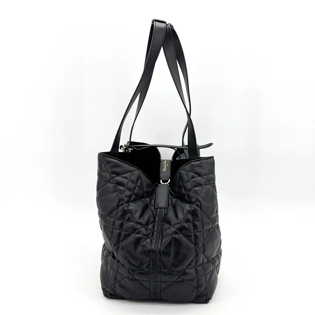 Dior Toujours Large Soft Shopper Bag Black Gold Hardware Black Leather Very good - Box View
