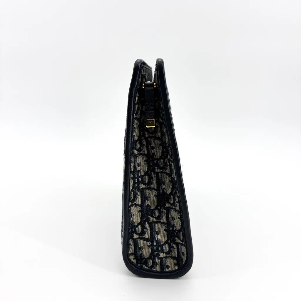 Dior 30 Montaigne Beauty Pouch Blue Oblique Jacquard Beige Jacquard Very good - Box View
