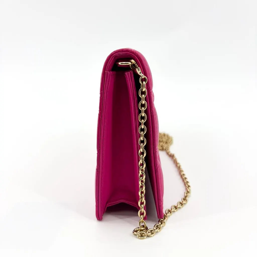 Dior Lady Dior Chain Pouch Pink Pink Leather Good - Box View