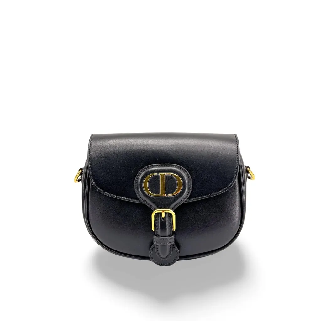 Dior Small Bobby Bag Black Box Calfskin Black Leather Very good - Front View