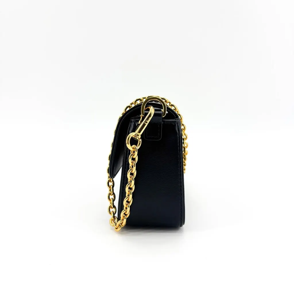 Dior 30 Montaigne Avenue Chain Bag Black Box Calfskin Black Leather Very good - Model View