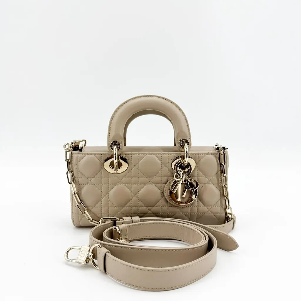 Dior Lady D-Joy Micro Bag Warm Beige Gold Hardware Beige Leather Very good - Inside View