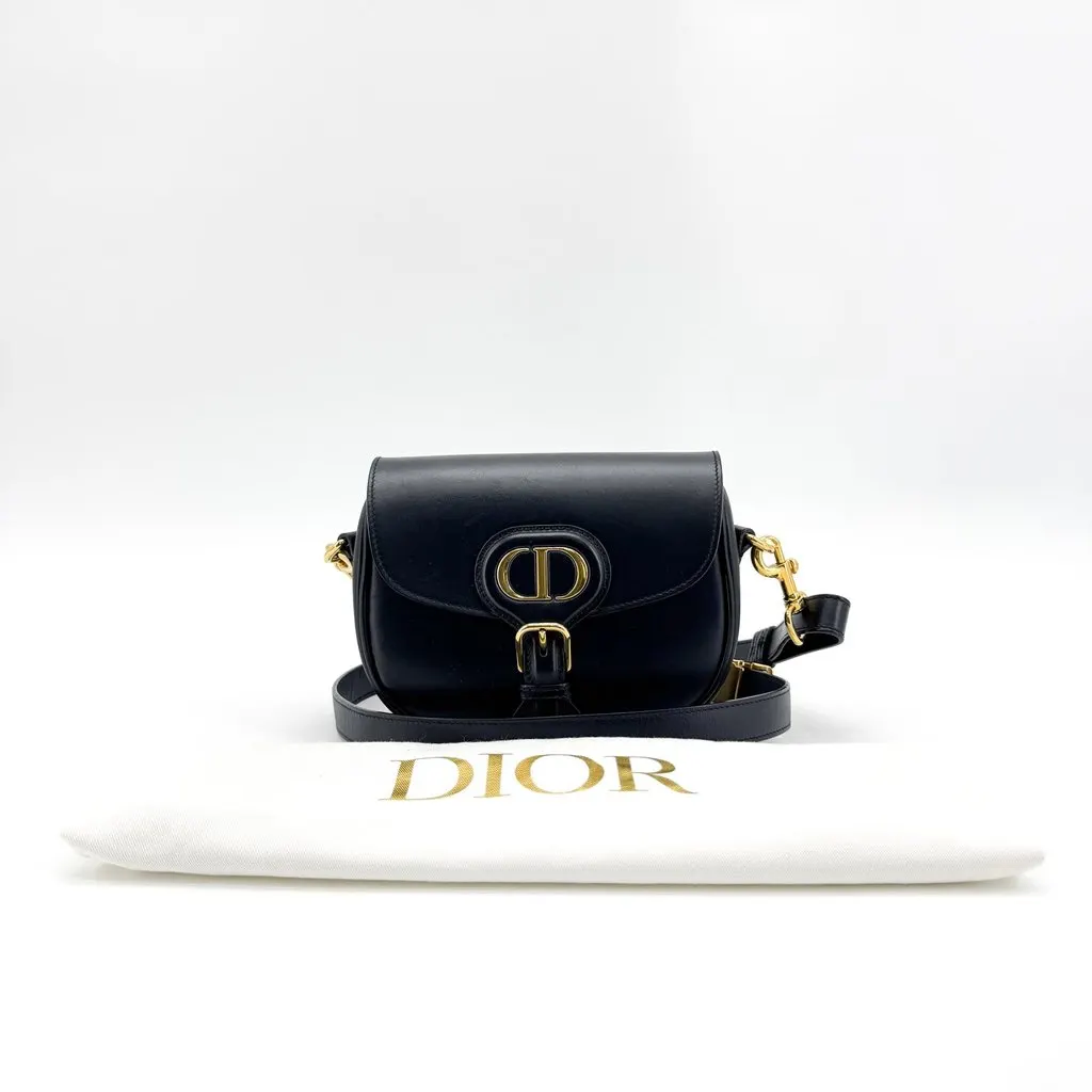 Dior Medium Bobby Bag Black Black Leather Very good - Back View